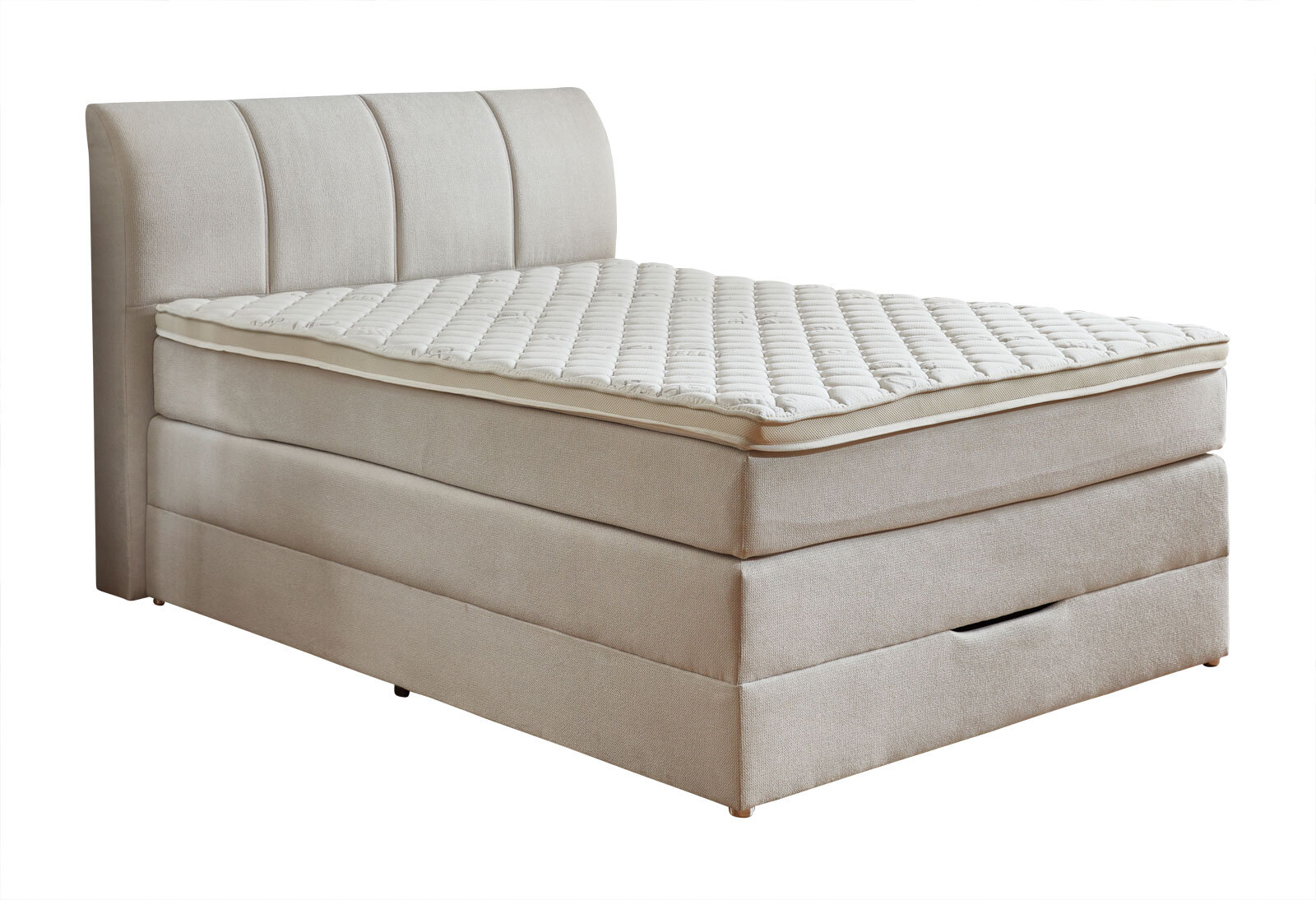 CASAVANTI Boxspringbett MILANO 140 x 200 cm beige