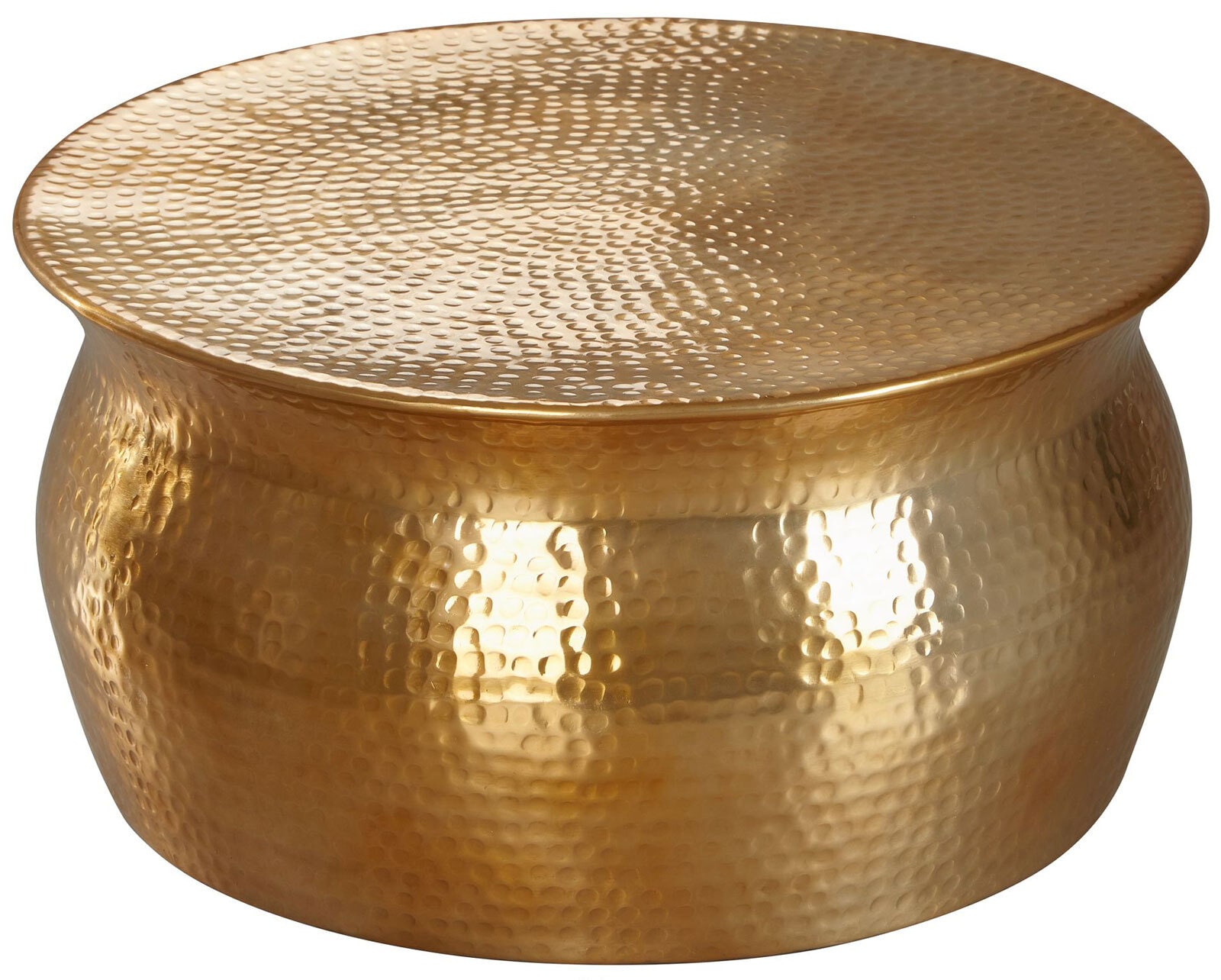 CASAVANTI Couchtisch rund 60 x 30 cm Goldfarbig