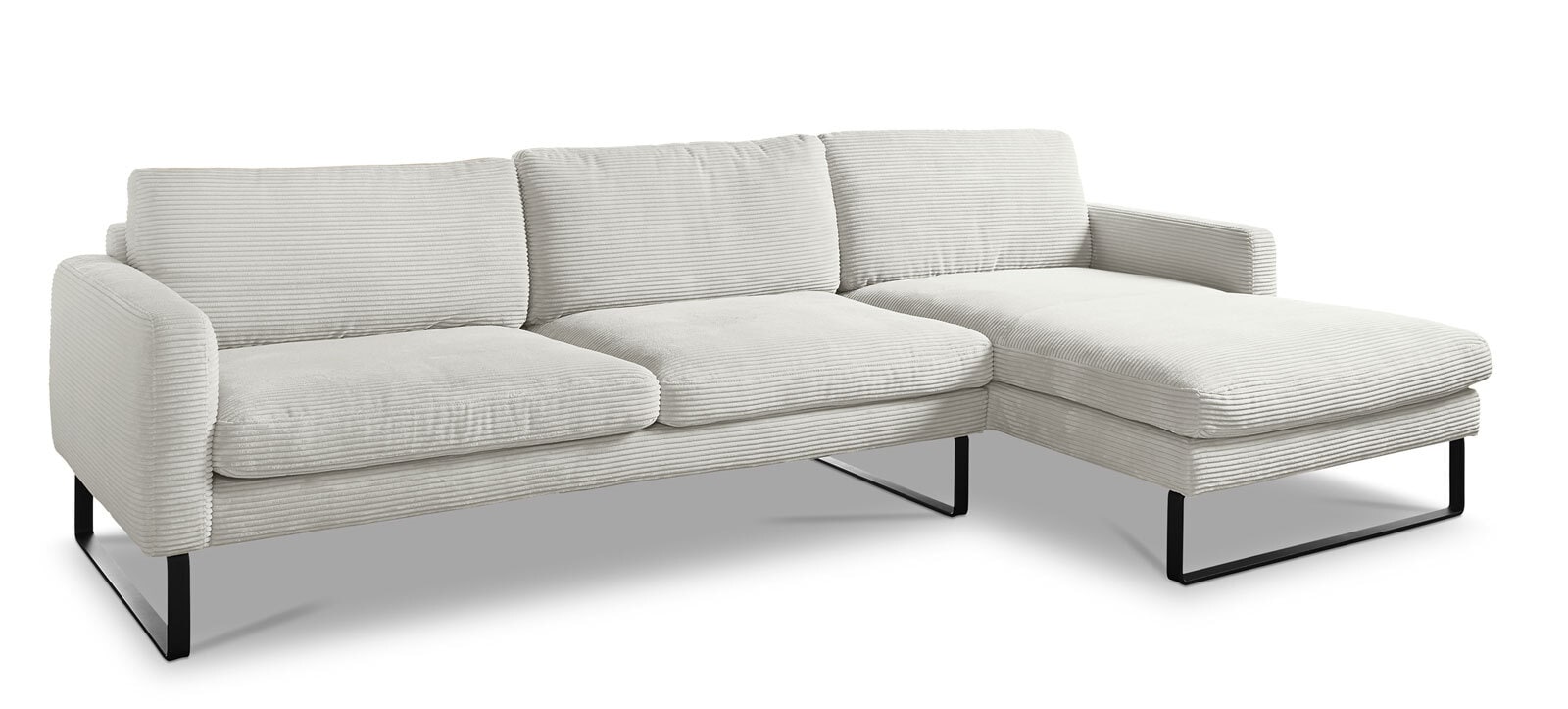 Ole Gunderson Ecksofa ROMA 298 x 154 cm Cord light grey