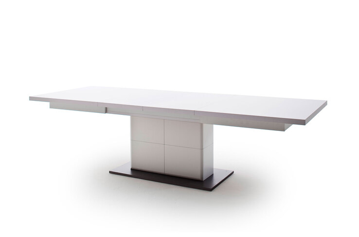 Esstisch AMORA 100 x 180-280 cm NB weiß