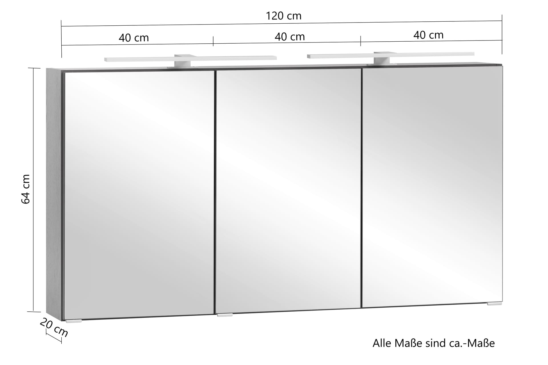 Waschtischkombination BRÜGGE braun 121cm