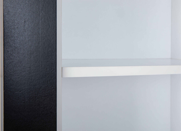 Sammlervitrine THOMAS 90,5x70,5x13,7 cm Schwarz/Weiß