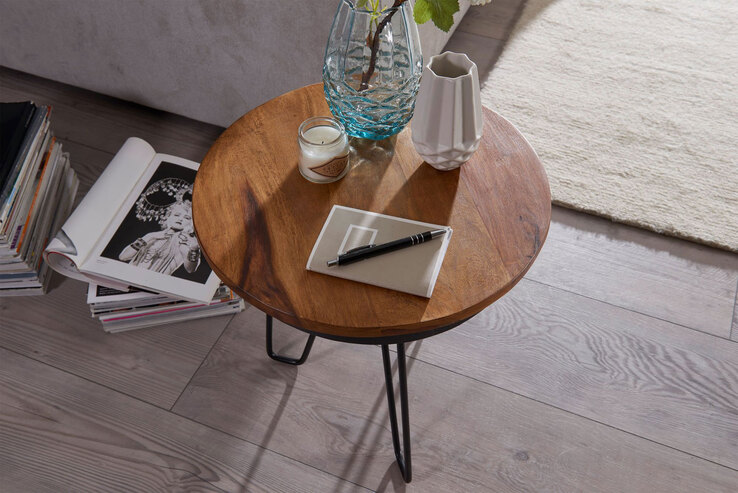 CASAVANTI Beistelltisch 53 cm braun/ schwarz