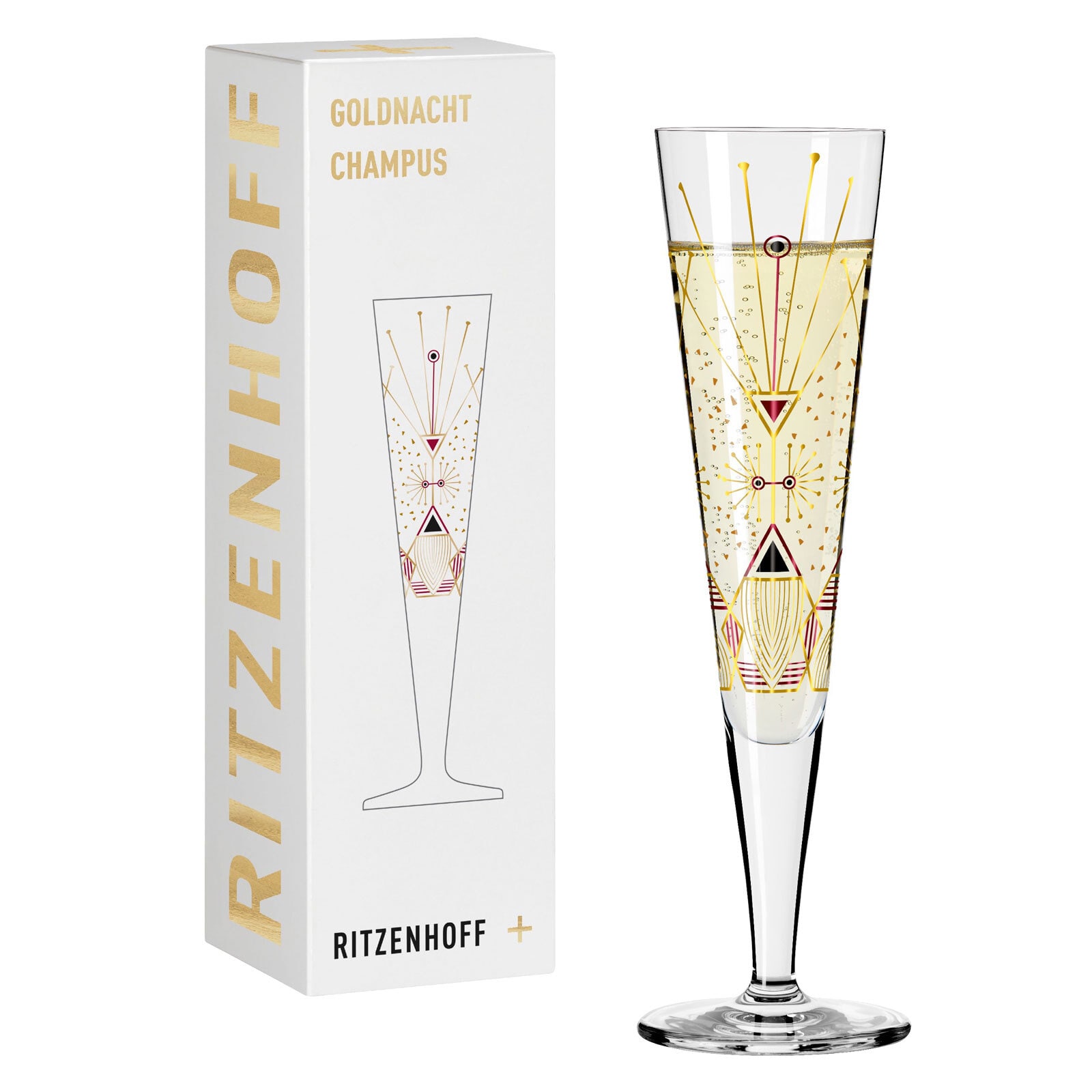 RITZENHOFF Champagnerglas GOLDNACHT I W. BOHR