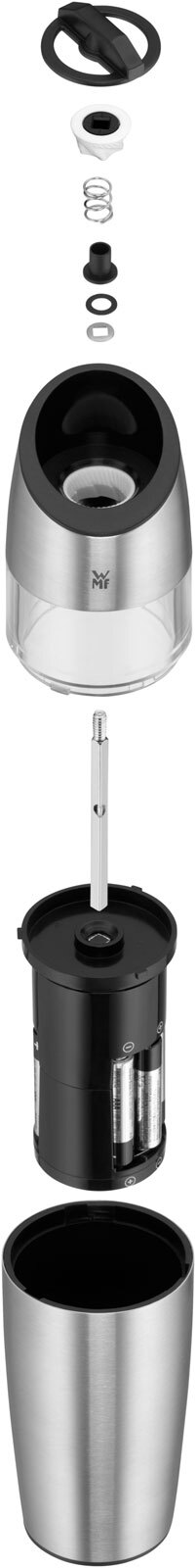 WMF elektrische Salz-/ Pfeffermühle silberfarbig