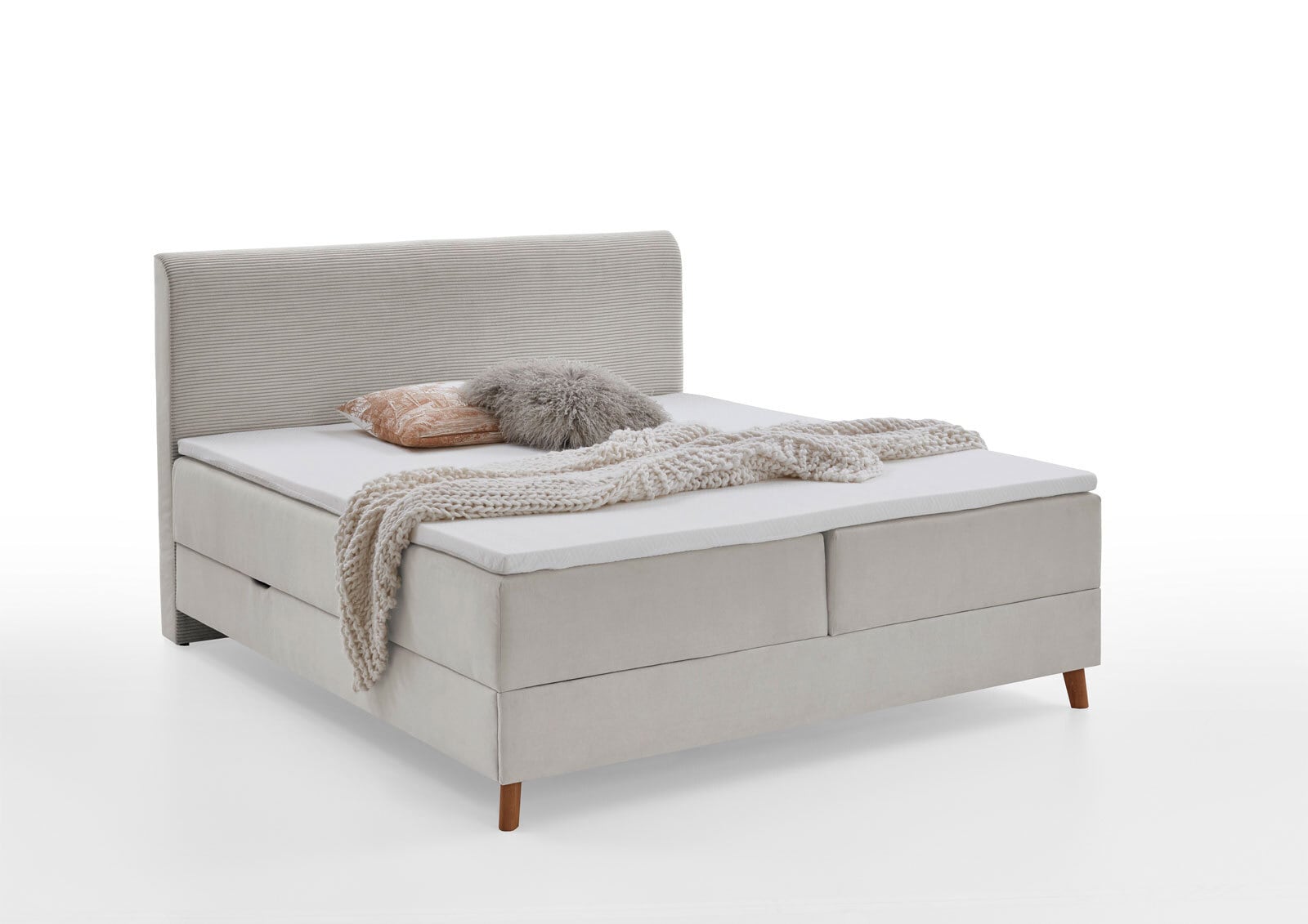 Boxspringbett MEMPHIS 180 x 200 cm beige