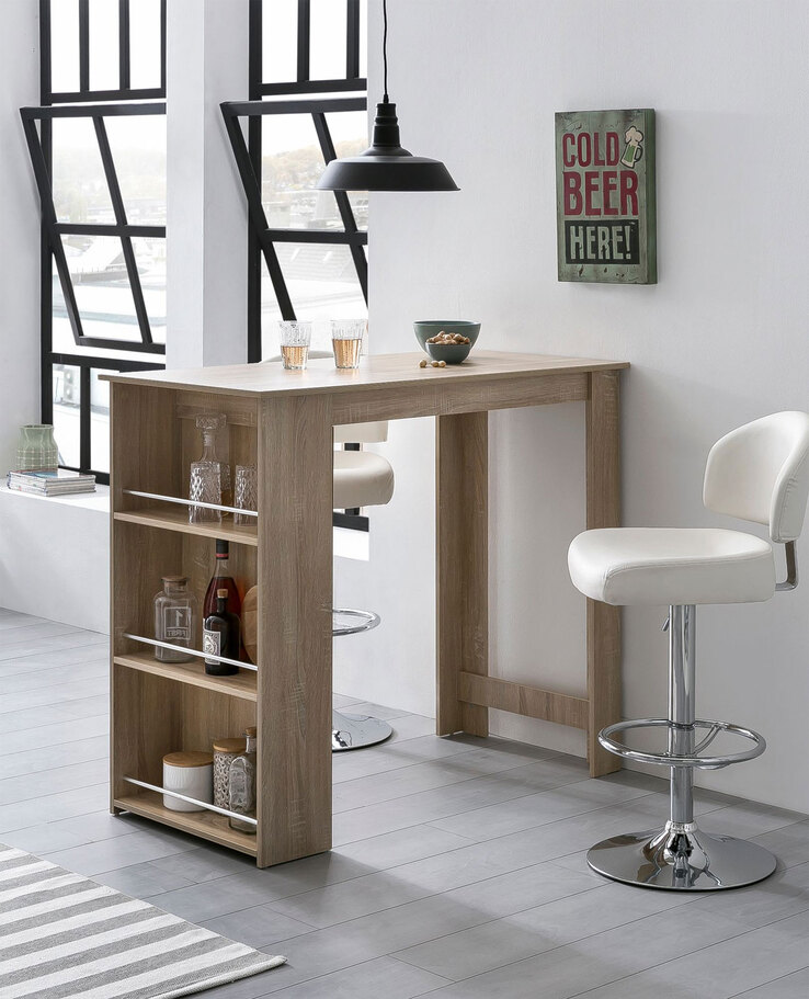 Bartisch 60 x 120 cm braun