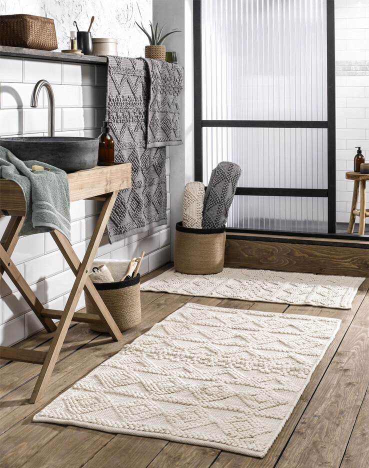 casaNOVA Badteppich BOHO 50 x 60 cm anthrazit
