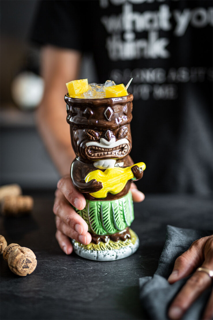 casaNOVA Becher-Set TIKI 4-teilig mehrfarbig Dolomit