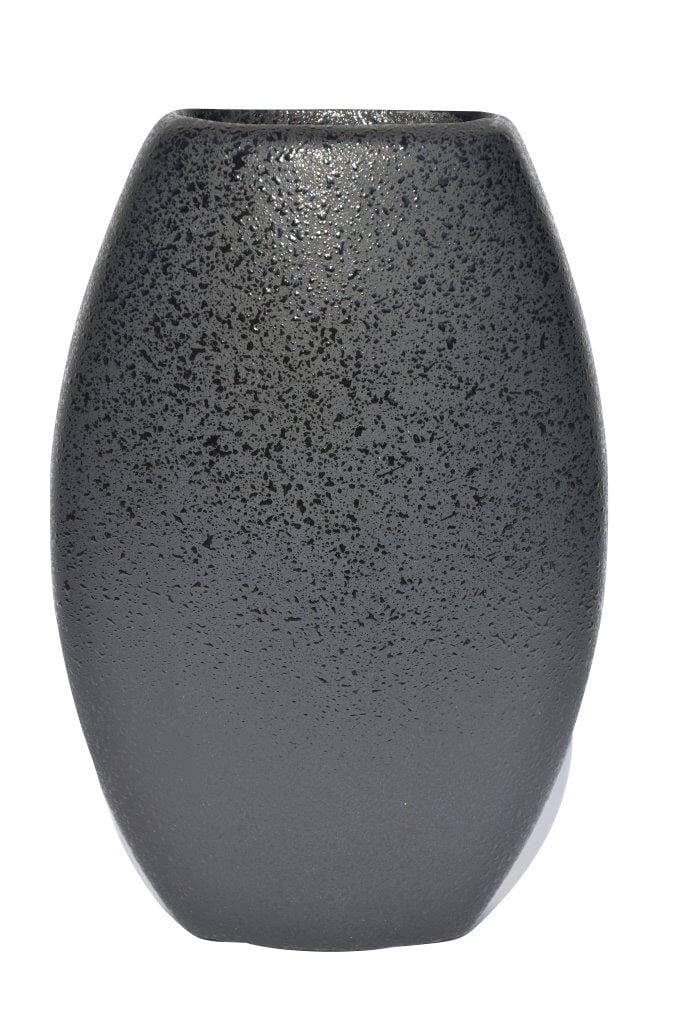 Vase STRUKTUR 24 cm schwarz matt