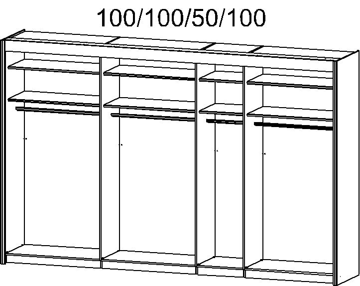 Kleiderschrank IMPERIAL 350 x 223 cm Alpinweiß NB