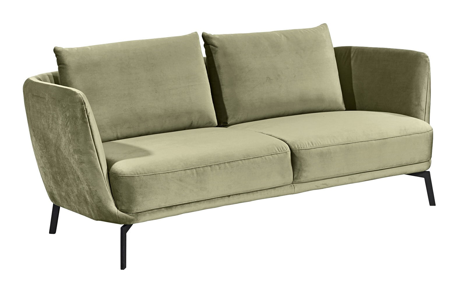 SCHÖNER WOHNEN-Kollektion Sofa 3-Sitzer PEARL Stoff Velvet olivgrün