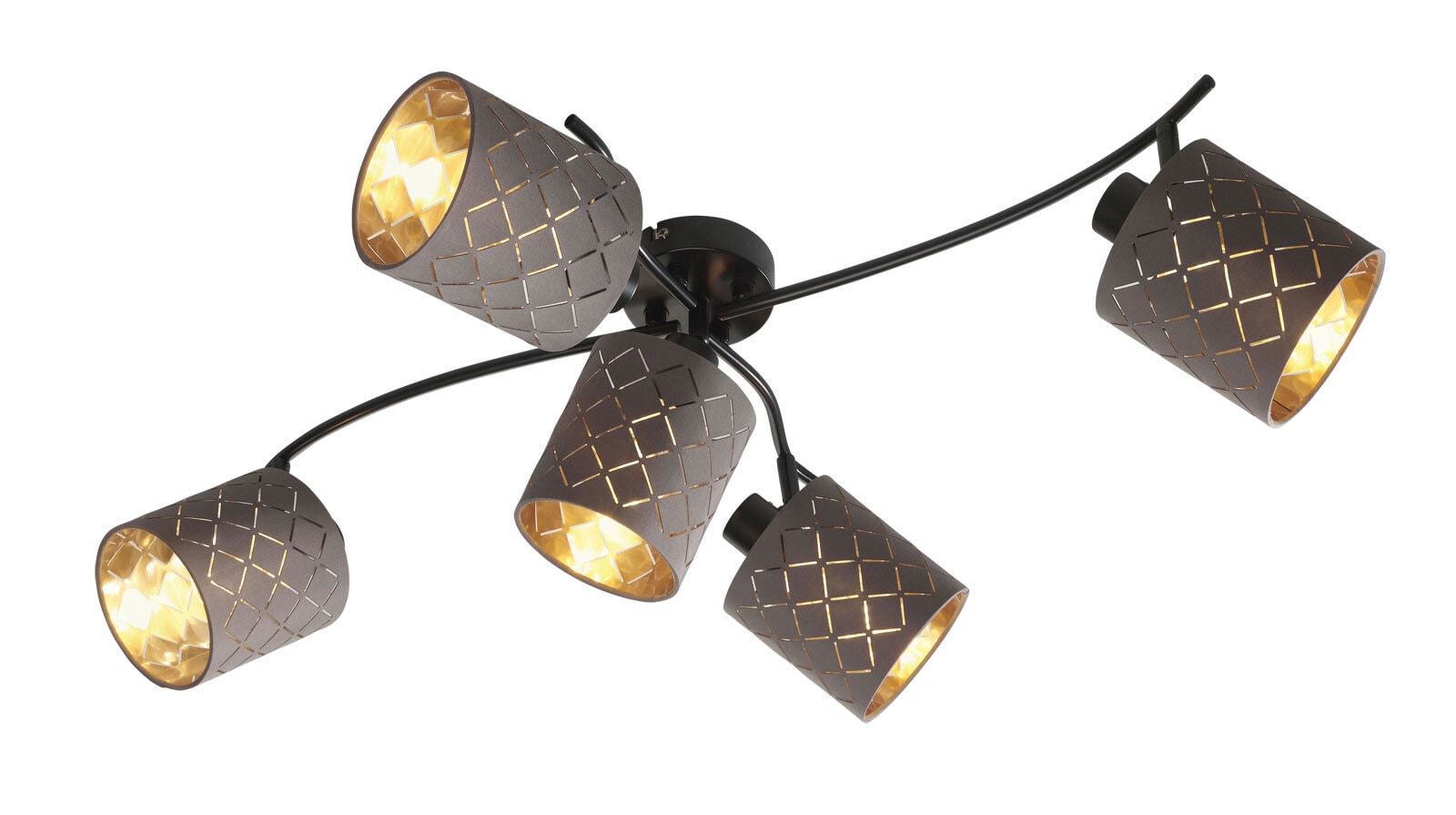 casaNOVA Retrofit Deckenlampe CHARMING grau /goldfarbig