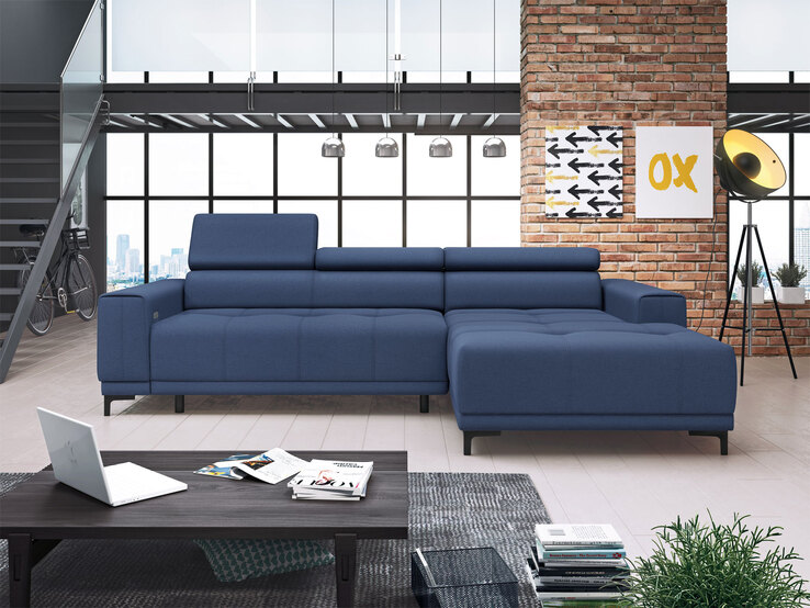 LIV'IN Ecksofa CANDIA navyblau