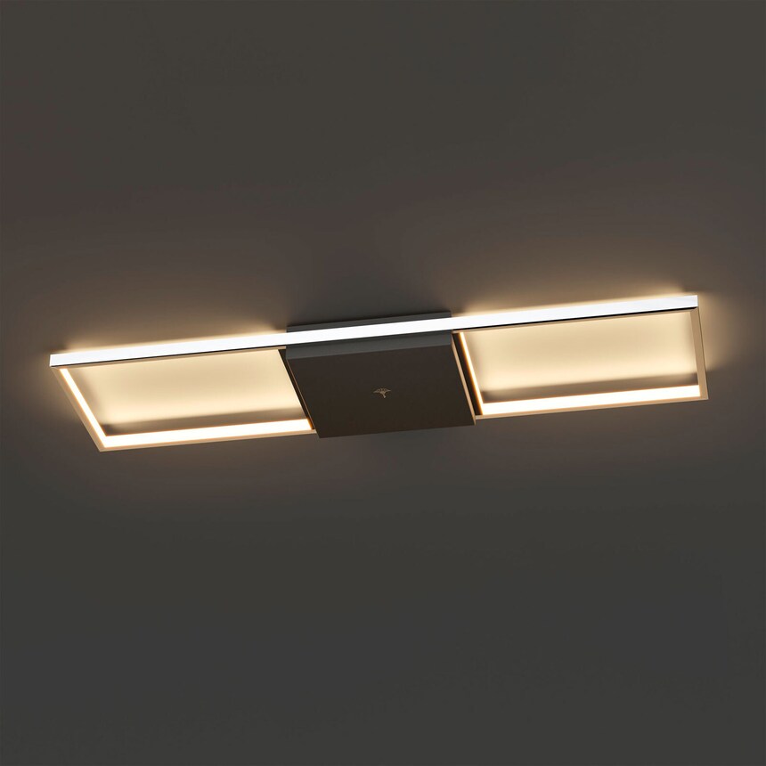 JOOP! LED Deckenlampe CUBE-LIGHTS 78 x 22 cm stahlfarbig /schwarz