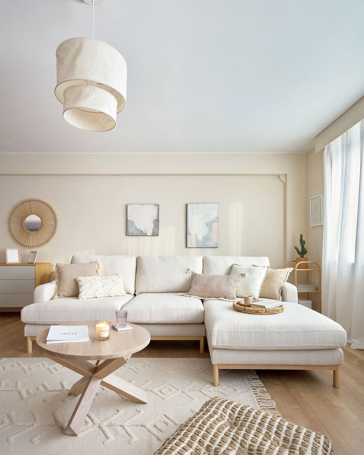 Kave Home Ecksofa MIHAELA 264 x 154 cm weiß
