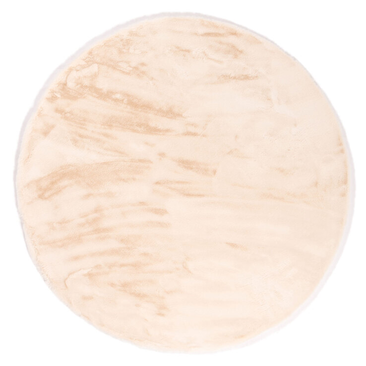 Hochflorteppich DREAM Ø 120 cm rund beige