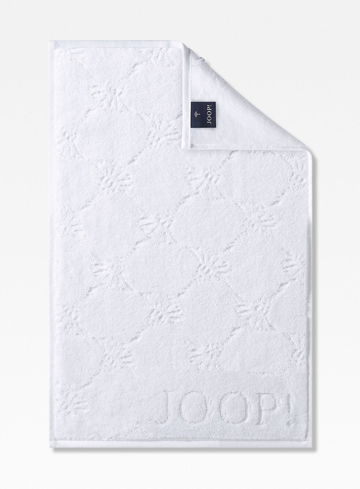 JOOP! Gästetuch UNI CORNFLOWER 30 x 50 cm weiß