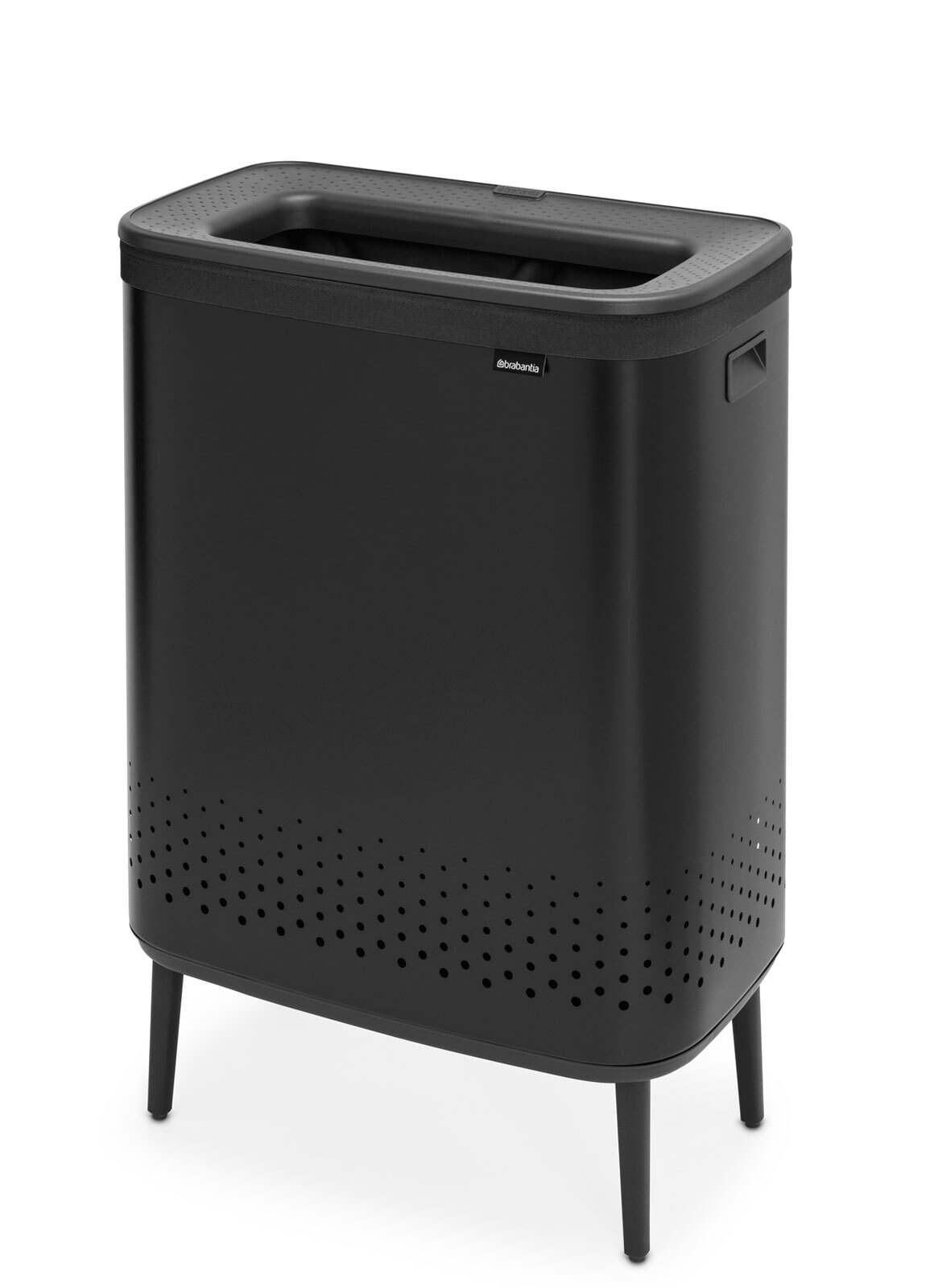 brabantia Wäschekorb BO 45 + 45 Liter schwarz