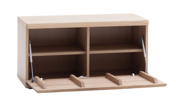 CASAVANTI Bank MADRID 90 x 47 cm Balkeneiche Bianco massiv