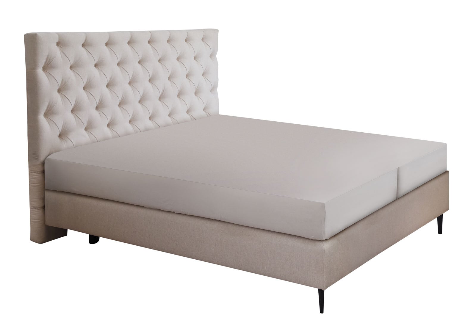 MONDO Boxspringbett BARELL SAMNAUN 180 x 200 cm beige