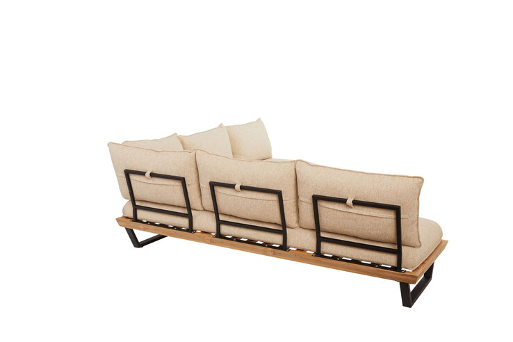 Garden FLAIR Loungeecke Garten OLIVIA 3-teilig Teak /beige