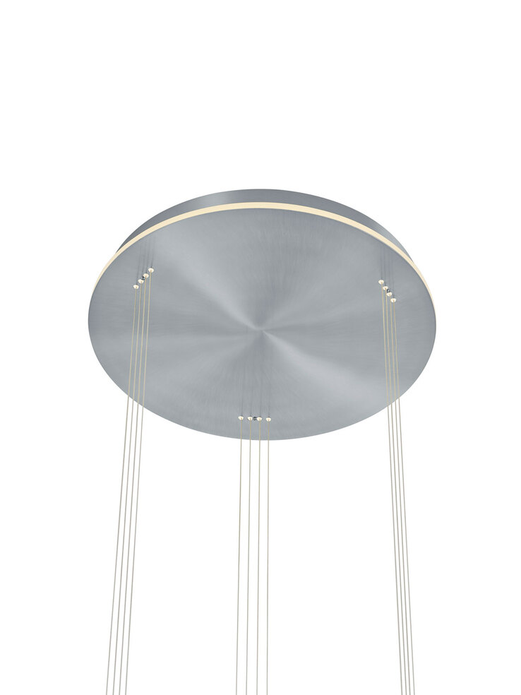 HELL LED Pendelleuchte SAM 3+1-flg nickelfarbig