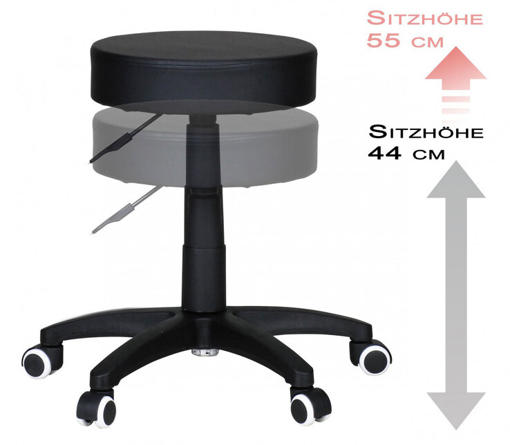 Drehhocker 50 cm schwarz
