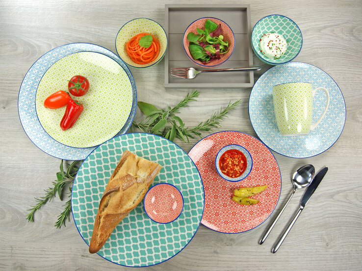 CreaTabel Schälchen MEDITERRAN 4er Set 8 cm rot