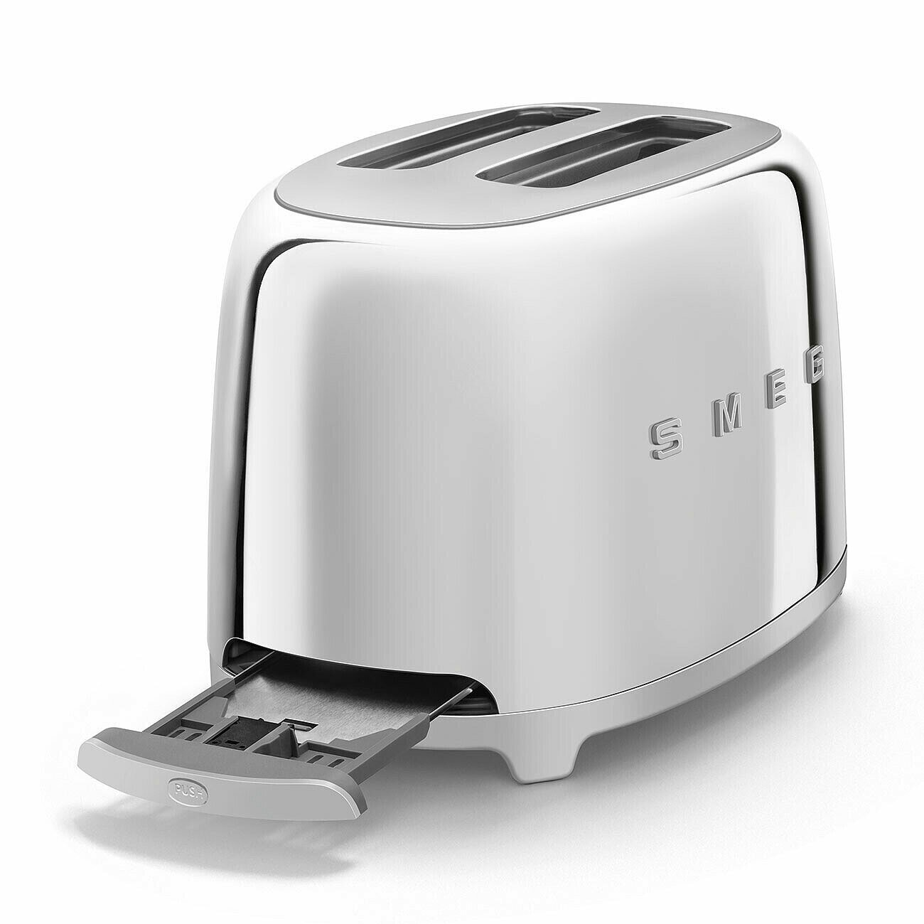 SMEG Toaster 2-Schlitz KOMPAKT Chromfarbig