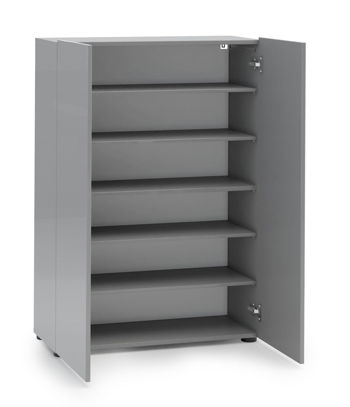 Schuhschrank VERONA 80 x 115 cm Grau Lack 