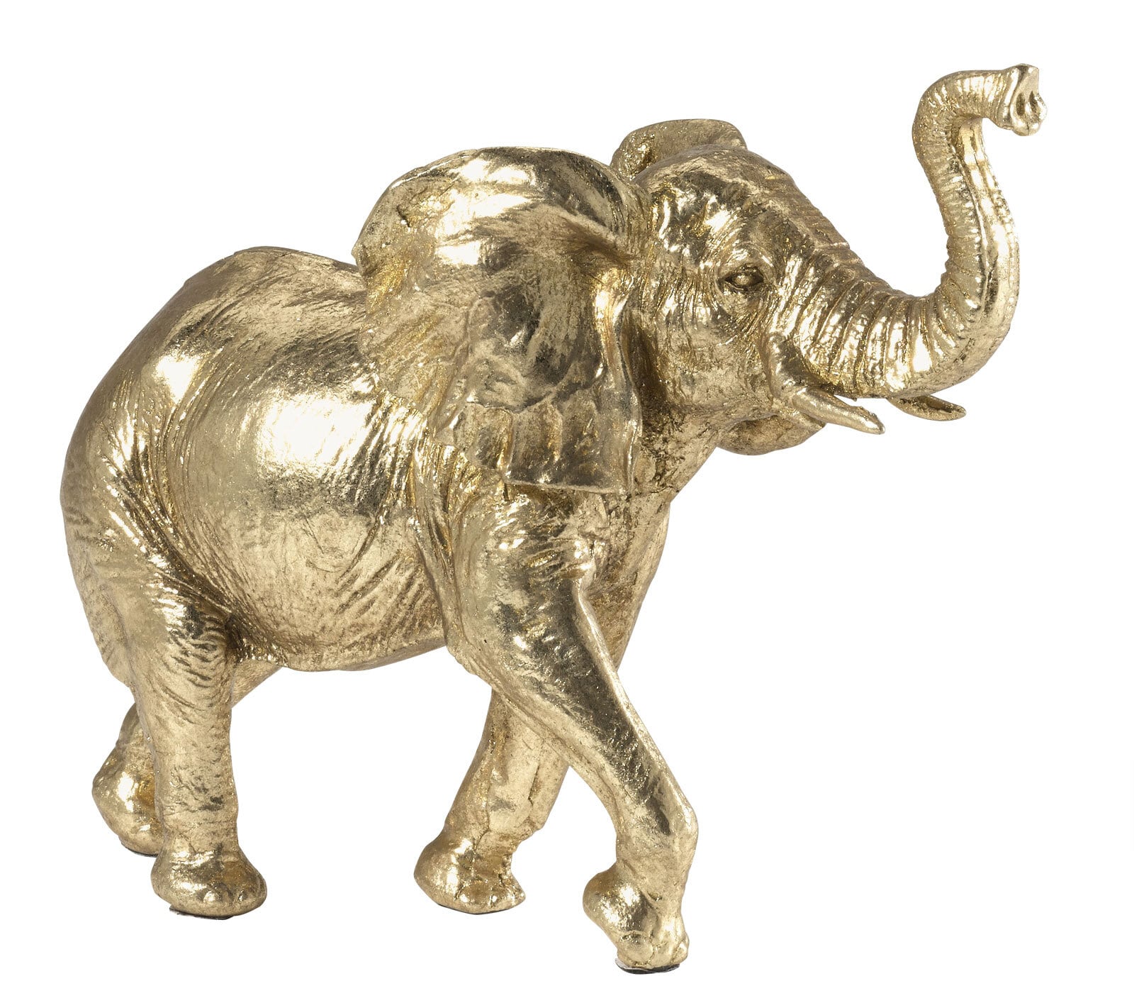 casaNOVA Dekofigur Elefant 17 cm goldfarbig