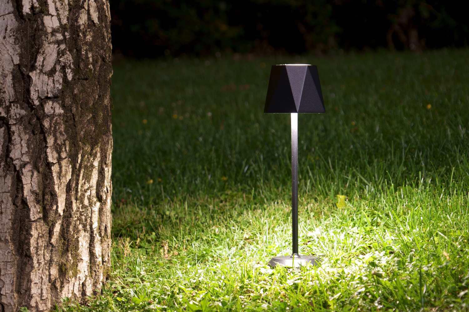 FABAS LUCE Akku LED Tischlampe KATY schwarz