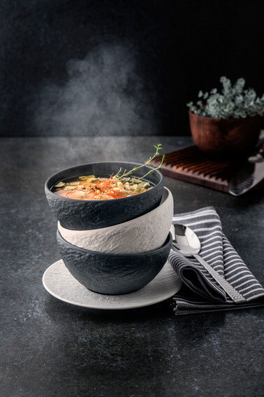 Villeroy & Boch Schale MANUFACTURE ROCK 650 ml Porzellan schwarzgrau