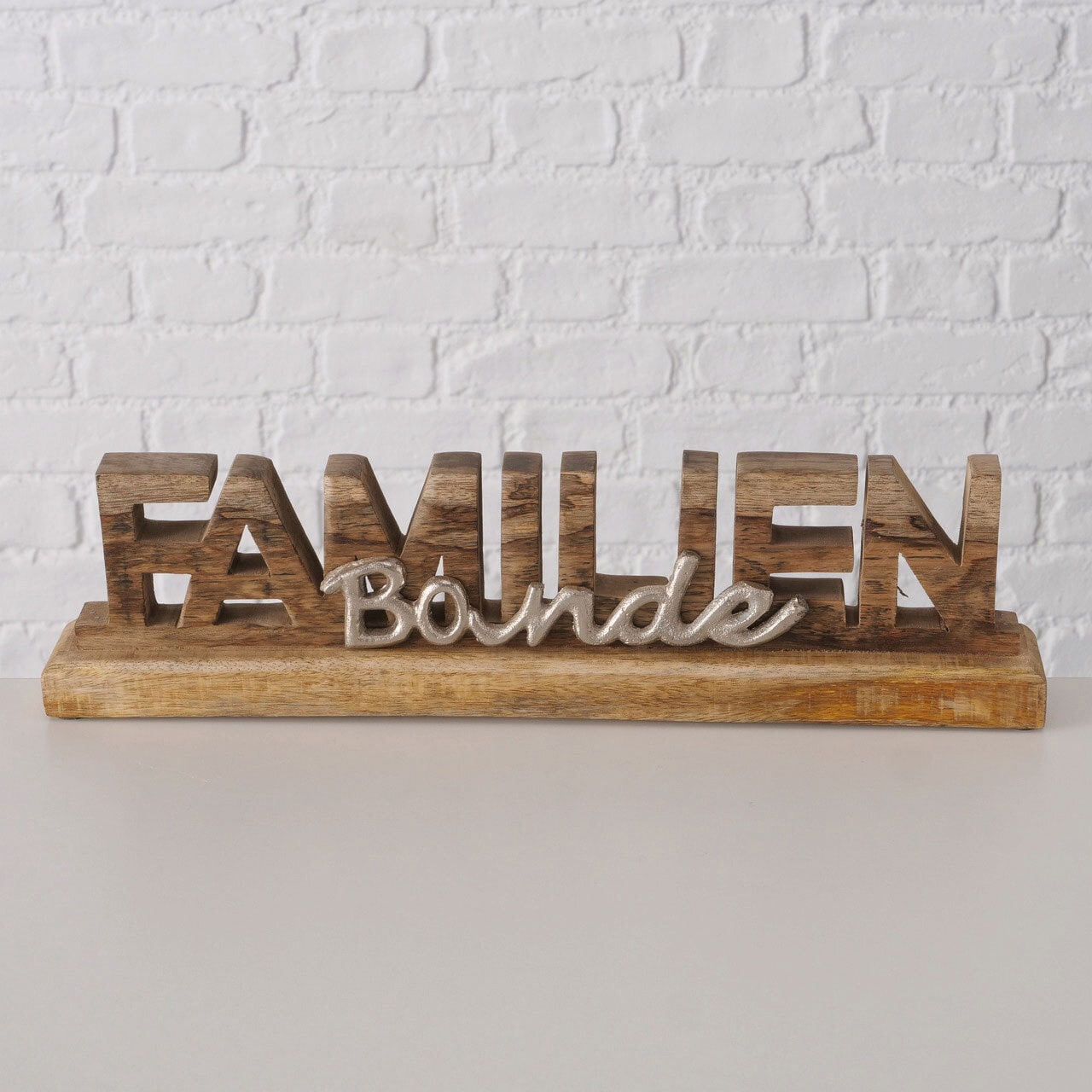 Deko Objekt Schriftzug FAMILIENBANDE 43 cm