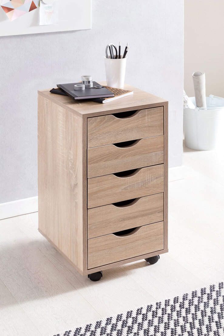Rollcontainer 33 x 64 cm Sonoma Eiche