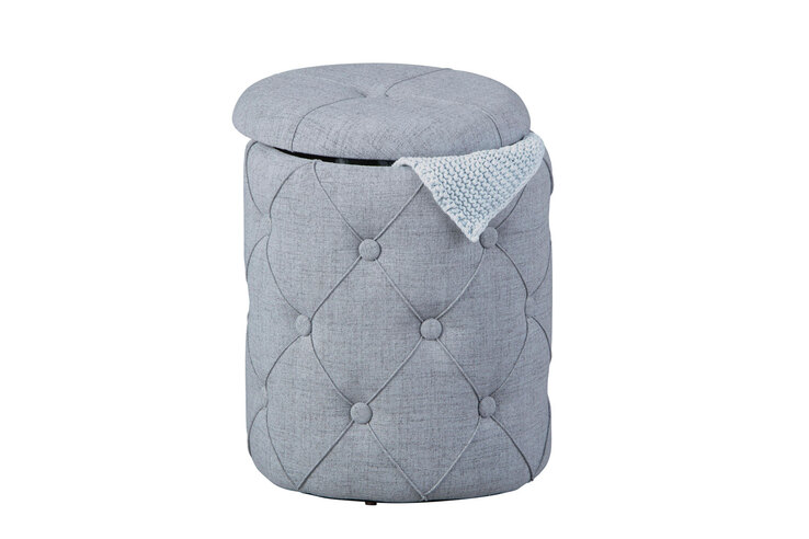 Hocker ROMEO blaugrau 34 x 40 x 34 cm