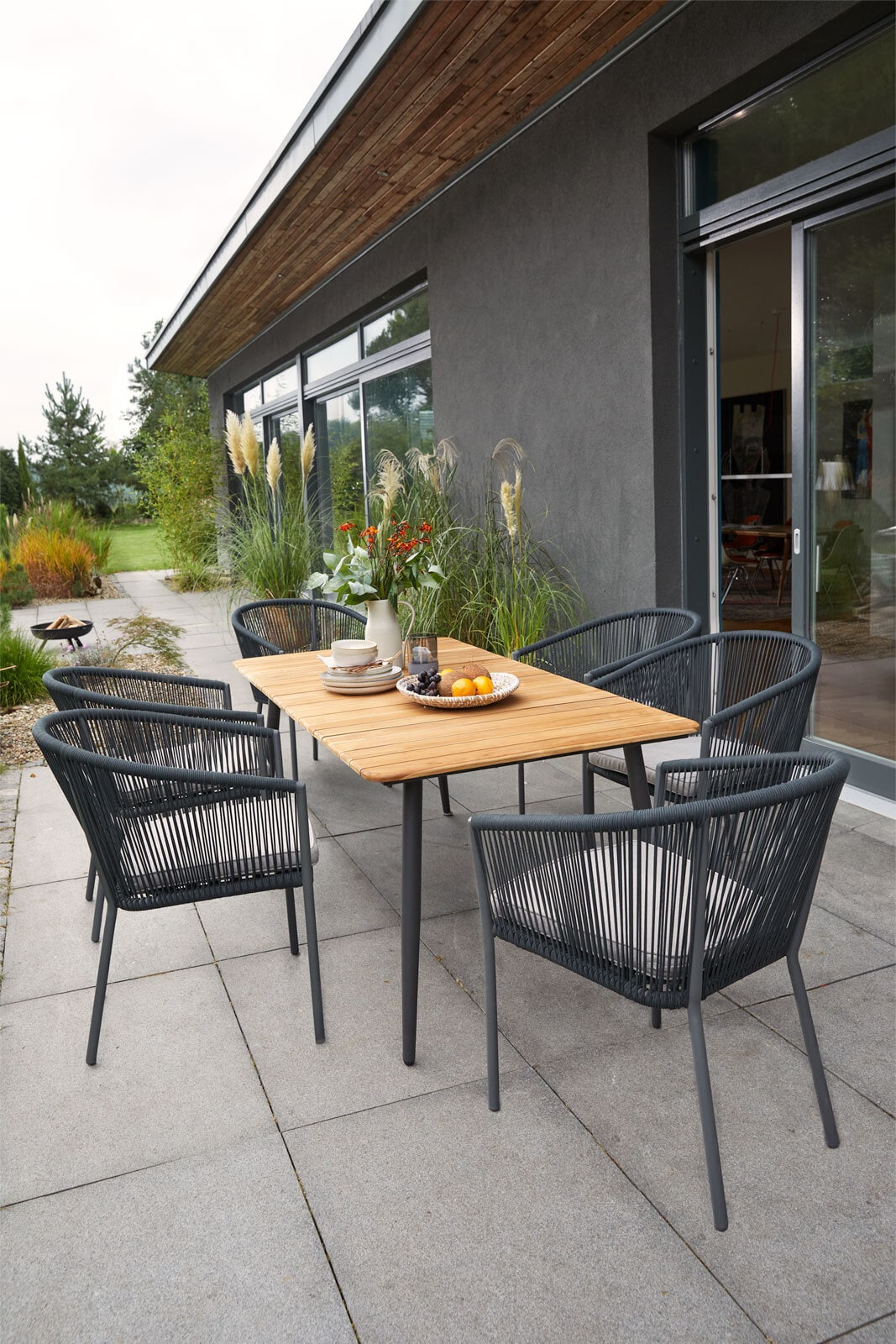 Dining Gartenstuhl ELDORADO grau mit Polster