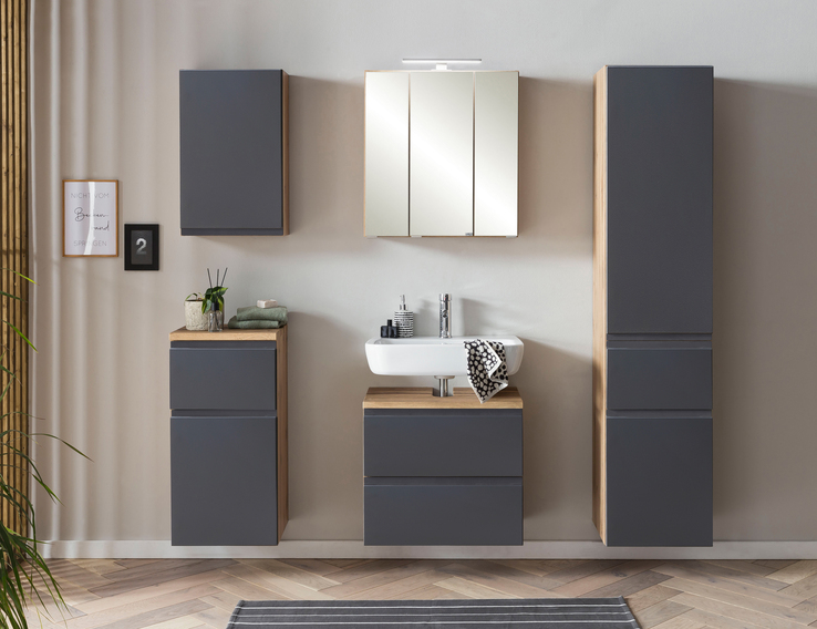 Bad-Hochschrank GENT grau