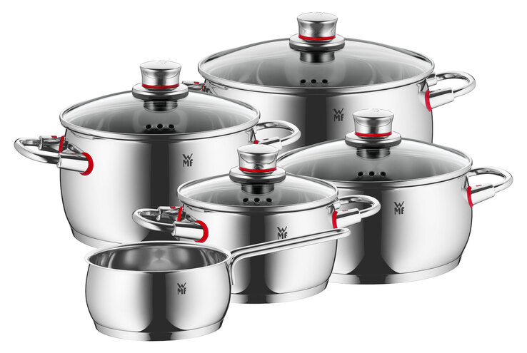 WMF Topfset QUALITY ONE 5-teilig Edelstahl silberfarbig
