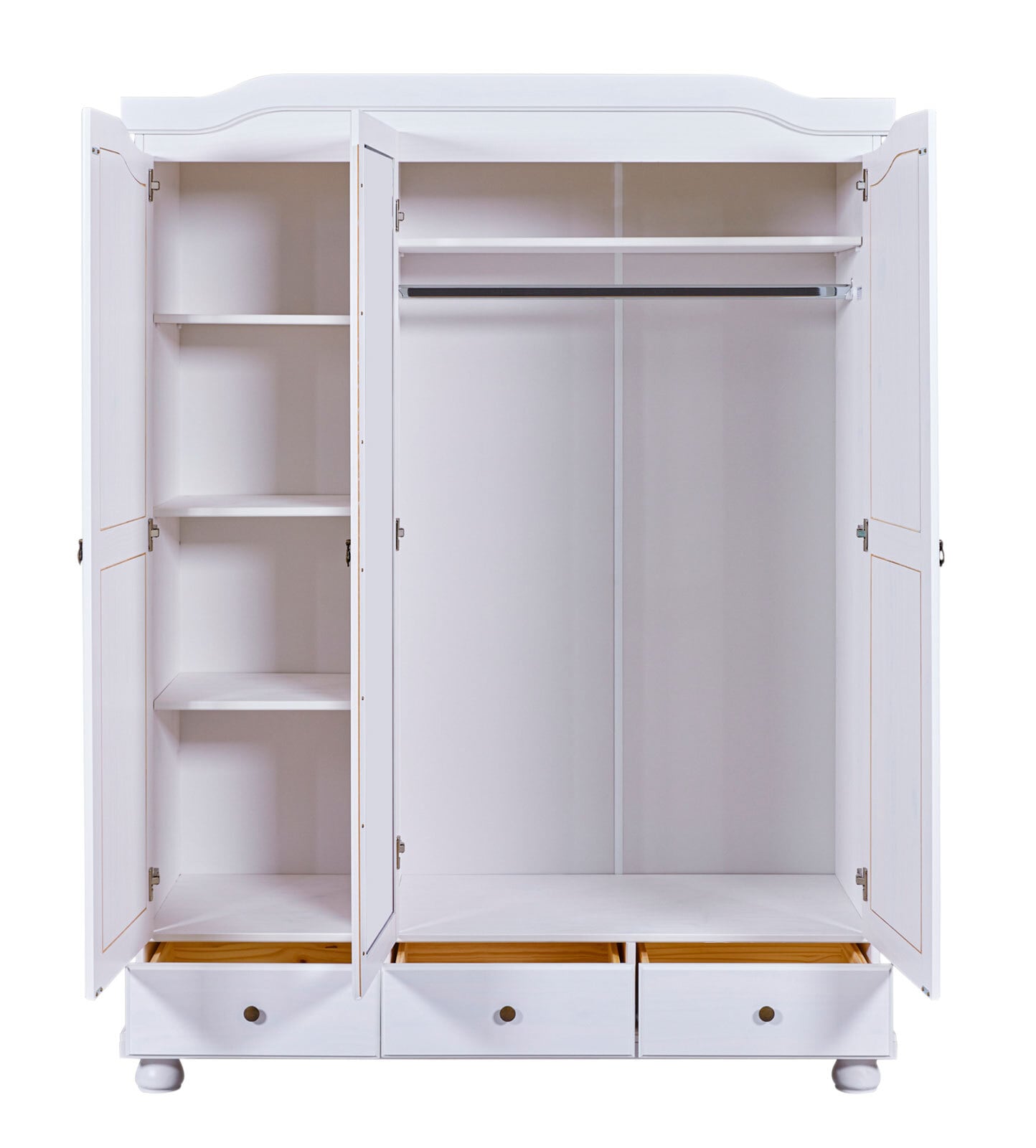 Drehtürenschrank OSKAR 150 x 198 cm weiß