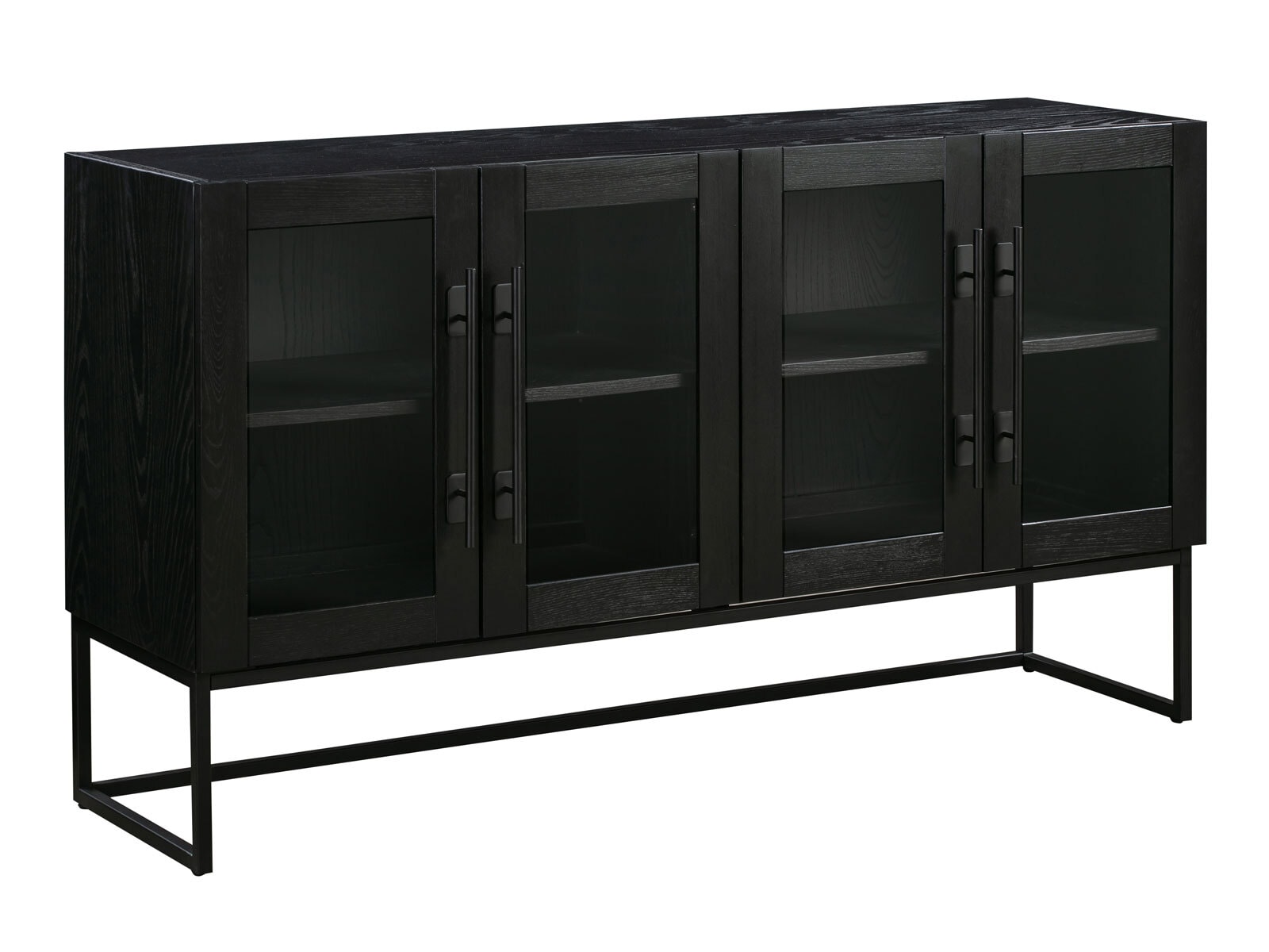 Sideboard KLINT 210 x 69 cm schwarz