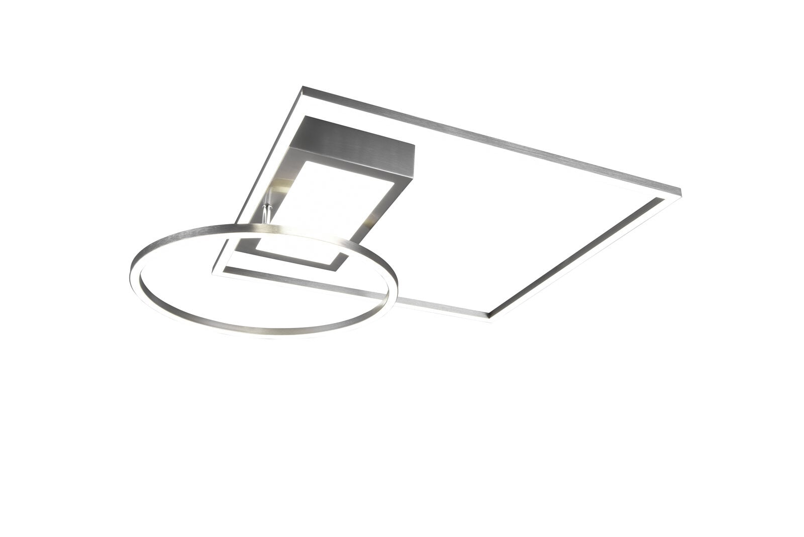 TRIO LED Deckenlampe DOWNEY 64,5 x 86,5 cm grau/silberfarbig