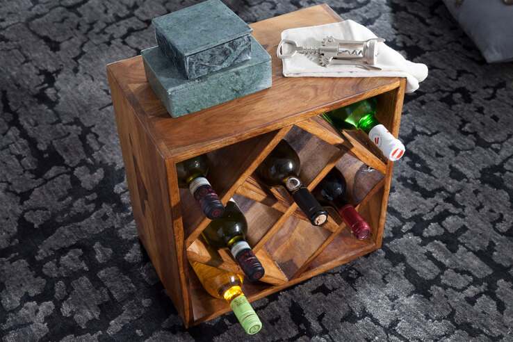 CASAVANTI Weinregal 40 x 40 cm Sheesham massiv