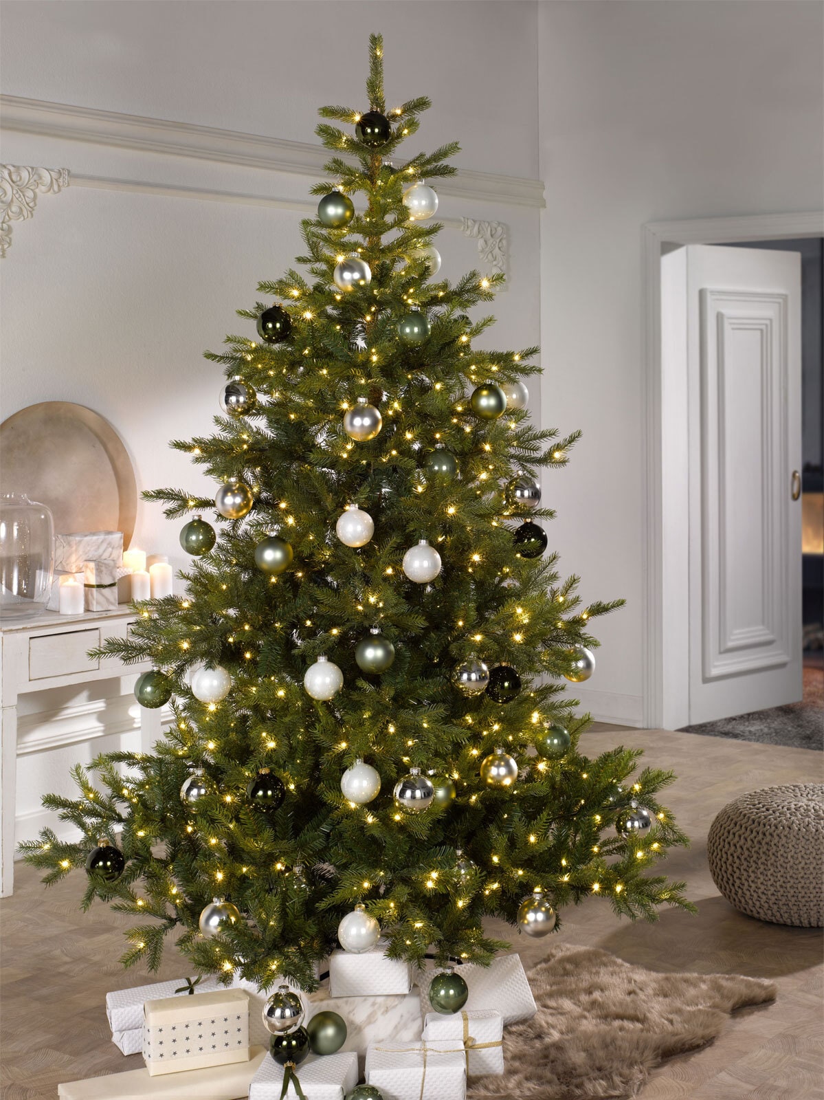 casaNOVA Weihnachten Tannenbaum mit LED Beleuchtung GRANDIS 210 cm