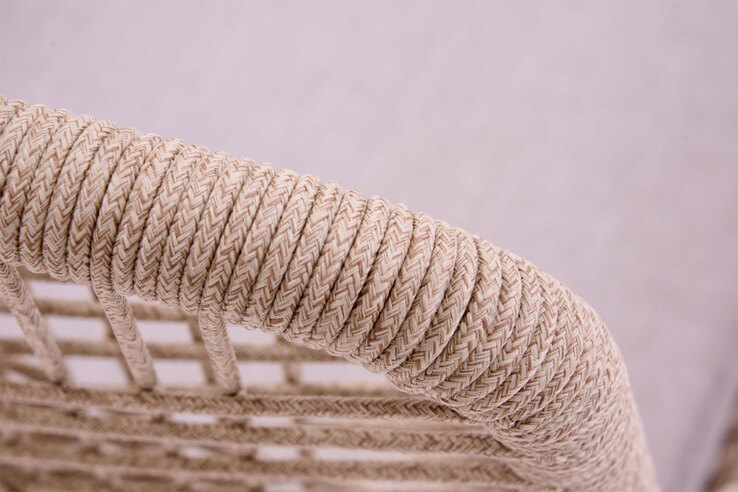 Garden FLAIR Gartenstuhl OLAF I schwarz /Rope beige