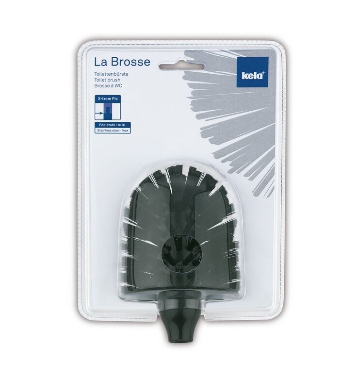 kela WC-Bürstenkopf LA BROSSE 8 cm Kunststoff schwarz