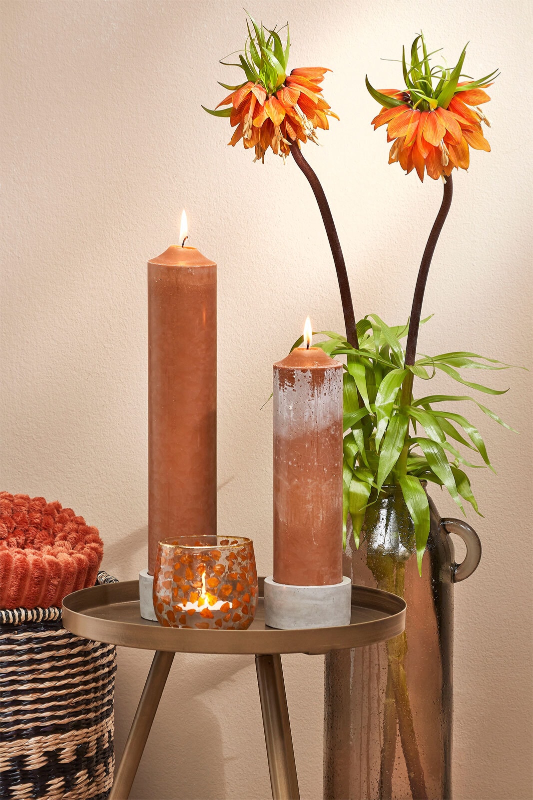 MICA DECORATIONS Kerzenständer 6,5 cm grau