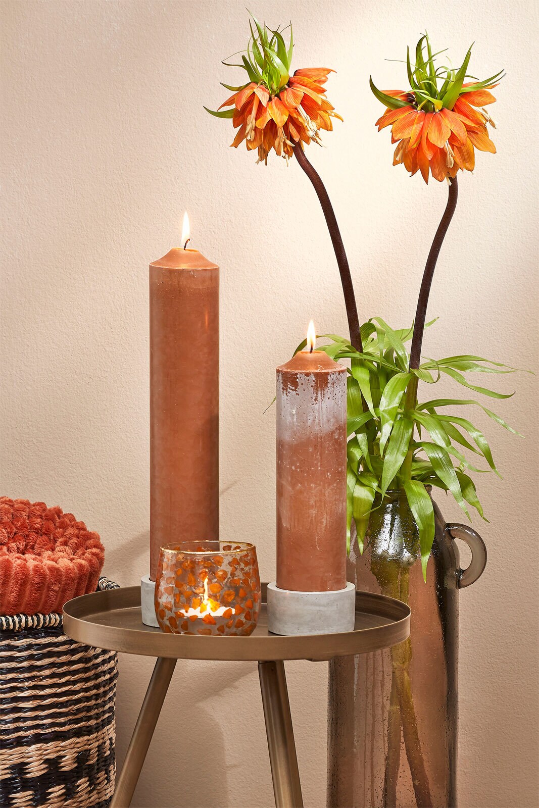 MICA DECORATIONS Kerzenständer 6,5 cm grau
