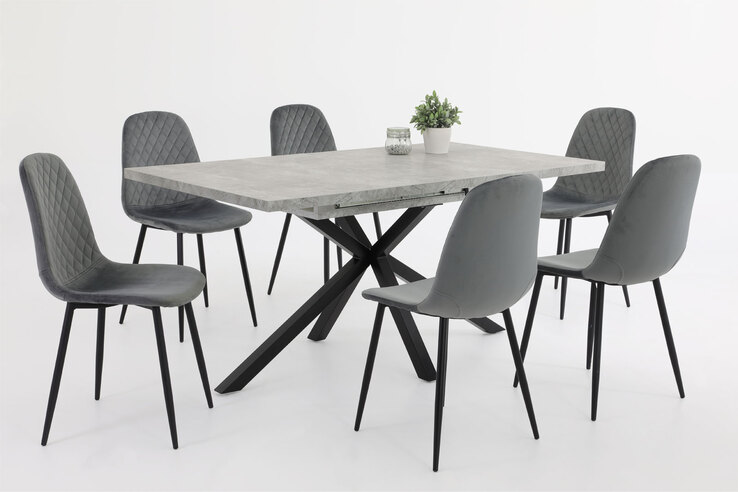Esszimmerstuhl MIRA 2er Set grau